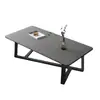 Mesa de centro de pizarra Moderna Simple Pequeño Apartamento Sala de estar Hogar Mesa de té Estilo Italiano Oficina Mesa Larga Baja