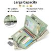Billetera Corta para Mujer al por Mayor del Fabricante Estilo Coreano 70% de Descuento Billetera para Monedas con Doble Cremallera Portatarjetas de Cuero de Microfibra Billetera con Broche