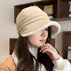 Gorro Cálido Casual de Moda Otoño e Invierno para Mujer con Característica para Colgar Mascarilla, Sombrero de Pescador Que Hace que la Cara Parezca Más Pequeña, Gorra de Pico para Mujer