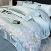 Estilo Quatro Estações Modelo 2026 Algodão Australiano Algodão de Fibra Longa Conjunto Bordado de Quatro Peças Alta Contagem de Fios Alta Densidade Conjunto de Roupa de Cama 100% Algodão Para E-commerce Ao Vivo