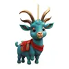 Adornos Navideños Lindos de Cabra de Dibujos Animados Colgantes para Coche Decoraciones Colgantes para Árbol de Navidad Decoraciones para el Hogar