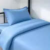 Juego de Cama de Tres Piezas: Funda de edredón, Sábana bajera, Sarja de algodón puro, Dormitorio unitario, Llama azul Fuego azul Ropa de cama