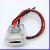 Soquete Fêmea de Pressão Direta Preenchido com Cola typec2P Transparente com Luz Luminária de Mesa Porta de Carregamento Oval Conector para Veículo Elétrico de Carro