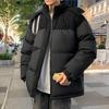 Chamarra acolchada de algodón de moda de la NASA para hombre, abrigo de invierno con capucha desmontable, abrigo de algodón engrosado, cálido, a prueba de viento, combinación de colores, abrigo de algodón casual