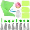 Bico para Confeitar com Borda Cruzada Conjunto de 14 Peças Utensílio Decorativo para Assar Bolo Clipe de Vedação Bico de Aço Inoxidável
