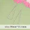 Chapado en oro real de 18 quilates con anillo colgante geométrico redondo gota de agua triángulo colgante para pendientes hechos a mano DIY accesorios colgantes