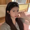 Diadema Elegante Estilo Coreano con Lunares y Textura de Satén, Borde Ancho, para Mujeres, Frente Alta, Uso Diario Exterior, Lavado de Cara, Accesorio Versátil para el Cabello