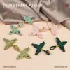 Hebilla de Cheongsam Hilo Dorado Hoja de Trébol Hebilla de Tela Hecha a Mano Hebilla de Hoja de Arce Nueva Chinoiserie Estilo Nacional Botón Dinastía Han Traje Tang Accesorios Decorativos