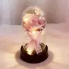 Luces de Cadena con Cubierta Transparente para Regalo Transfronterizo Luz Nocturna de Flor de Rosa Rosa Rosa Artificial Estilo Celebridad de Internet Regalo del Día de San Valentín Lujo Ligero