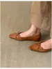 Zapatos Planos de Ballet Suaves 2026 con Lazo Punta Delicada Nuevo Estilo Francés Retro Brisa Nocturna Punta Cuadrada Tacón Bajo Zapatos para Mujer