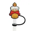Tampa de palito de Natal personalizada transfronteiriça, capa de palito removível de silicone macio de desenho animado, plugue à prova de poeira, tampa de palito de silicone