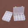 Serie L12 Caja de Almacenamiento Transparente con 12 Compartimentos para Tornillos Caja con Compartimentos de Plástico Herramienta de Almacenamiento para Piezas Pequeñas de Exhibición