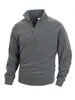 Sudadera con capucha informal deportiva de manga larga con media cremallera y forro polar de color liso para hombre Talla UE Amazon Primavera Otoño