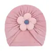 Novo Gorro Jacquard de Cor Pura para Bebê, Gorro de Flor Fofa para Bebê, Chapéu Fetal Macio e Confortável para Crianças para Todas as Estações