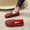 Sapatos Femininos Plus Size para Pés Largos, Sapatos Slip-On para Mães, Novo Modelo Primavera 2026, Mocassins para Meia-Idade e Idosos com Solas Macias