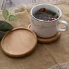 Posavasos Creativo de Madera Maciza Grabado de Logo Bandeja de Té Personalizada de Madera Soporte para Tazas Esterilla de Té Posavasos de Madera para Té Almohadilla Térmica Japonesa