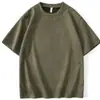 Atacado de Fabricante Transfronteiriço Estilo Americano Camisetas de Camurça Pesada, Cor Sólida Manga Curta Unissex Outfits de Casal, Secagem Rápida para o Verão