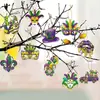 Decoración de Fiesta de Carnaval Transfronteriza Etiquetas Colgantes Danza de Máscaras Brasileña Etiquetas Colgantes de Decoración para el Ambiente de Carnaval