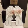 Logo Personalizable, Comercio Exterior, Transfronterizo, Nueva Moda de Verano, Nuevas Chanclas Planas Florales para Mujer, Mayoreo