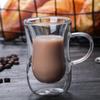 Xícaras de Café de Camada Dupla Agrupadas, Xícaras de Chá Latte com Alças, Xícaras de Espresso e Chá Gelado de Alto Borossilicato, Atacado do Fabricante