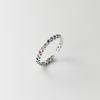 Nalan s925 Plata Yintai estilo ins lujo ligero diamante de color anillo encantador desgastado dulce anillo para dedo índice de estudiante R01105