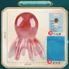 Peine de Masaje de Pulpo de Resina Verdadera Masajeador de Meridianos de Cabeza de Pulpo Peine de Terapia Capilar para Puntos de Acupuntura del Cuero Cabelludo Peine Portátil para Raspar