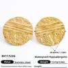 Pendientes transfronterizos especiales de olas marinas con baño de acero inoxidable en oro de 18 quilates, de alta gama, que no se decoloran, accesorios de verano para mujer, acero de titanio ins