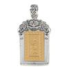 Ciervo Dorado Rey Colgante de Escritura de Plata S925 Integración Multi-Mantra Corazón del Boticario del Tíbet Sutra de la Gran Compasión Sutra Shurangama Colgante de Plata para Hombres y Mujeres
