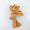 Urso de pelúcia, coelho de pelúcia de pernas longas em veludo, chaveiro, acessórios DIY feitos à mão, acessórios para roupas