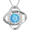 Collar de Plata de Ley S925 de Cuatro Hojas de Moda de Venta Caliente Transfronteriza para Mujer, Colgante de Moissanita de Imitación, Cadena para Clavícula, Regalo del Día de San Valentín