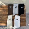 Temporada calcetines nuevos para hombre bordados media pantorrilla color sólido calcetines blancos calcetines de algodón verano niños Negros Deportivos calcetines de hombre