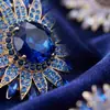 Europa y Estados Unidos transfronterizo súper ventas broche de girasol de cristal de alta calidad moda exquisita versátil accesorios para vestido de banquete corsage mujer