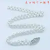 Corrente de Cintura de Pérola Feita à Mão Estilo Coreano Decoração de Pérola com Strass Cinto Elástico Decoração de Vestido Cinto Elástico com Contas Mulheres