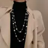 Collar Largo de Perlas Otoño e Invierno de Lujo Ligero y de Gama Alta, Cadena para Suéter Moderna y Versátil, Accesorios de Ropa Multicapa, Venta al por Mayor de Joyería