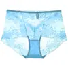 Calcinhas de Renda Sexy Transfronteiriças para Mulheres, Respiráveis Plus Size Cintura Média-Baixa, Roupa Íntima Transparente Vazada 9008