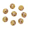 Cuentas Espaciadoras Huecas de Cloisonné de Cobre Cuentas Redondas Cuentas Espaciadoras de Nube de Aceite Coloridas Cuentas de la Fortuna Colgantes para Joyería de Cuentas DIY
