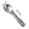 Cuchara medidora de acero inoxidable para hornear, cuchara de café con báscula, cuchara para condimentos, cuchara redonda multi-tamaño de cocina, de venta caliente transfronteriza, en stock