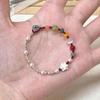 Novo estilo chinês pulseira de lótus trançada feminina distinta requintada fragmentada prata pérola costura pulseira nicho vintage all-match pulseira