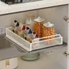 Estante de Almacenamiento Debajo del Fregadero, Estante para Exhibir Utensilios de Cocina, Estante Deslizable para Almacenar Especias, Gabinete de Almacenamiento en Capas Dentro del Gabinete