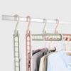 Internet celebridade cabide de nove buracos TikTok mesma variedade multifuncional mágica porosa à prova de vento cabide de plástico guarda-roupa rack de armazenamento