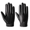 Guantes Cálidos de Otoño e Invierno para Hombre de PU con Hebilla Sencilla, Cuero Artificial, Cortaviento, Pantalla Táctil, Forro Polar, Fabricante Mayorista para Motocicleta y Vehículo Eléctrico