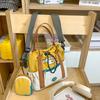 Bolsa Pequeña Linda Retro de Color Contrastante para Mujer Diseño de Nicho Casual para Viajes Diarios Bolso de Hombro Cruzado para Salir Bolso de Mano Ligero