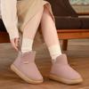 Botas de Neve Femininas 2026 Novo Outono e Inverno Roupa para Exterior Forradas com Lã Sola Grossa Impermeável Quente Sapatos de Algodão para Casal para Homens