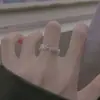 Anillo Abierto de Mariposa Grande de Diamante Flash para Mujer de Lujo Ligero Sentido de Diseño de Nicho Estilo ins Personalidad de Moda Anillo Exquisito Venta al por Mayor