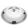Tampa combinada de aço inoxidável 304 de grau alimentício, 0,5 mm de espessura, tampa de wok, tampa de aço com visor de vidro, tampa de panela de pressão espessa, tripé para wok