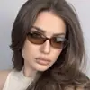 Nuevas Gafas de Sol Ovaladas Retro para Mujer Tendencia Decoración de Uñas de Arroz Gafas de Sol Estilo Callejero ins Gafas Simples Versátiles de Personalidad