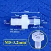 Conector de púas con rosca externa M5~M16, Conector de púas con rosca externa M10, Conector recto con rosca externa, Conector de manguera de plástico PP