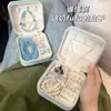 Caja de Joyería Caja de Almacenamiento Portátil Aretes Tachuelas Joyería de Mano Collar Anillo Caja Pequeña Exquisita Mini Dorada