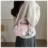 Bolsa de mano, bolsa de hombro y bolso cruzado versátil de lunares, simple y elegante, de moda, estilo coreano, lindo, de dibujos animados, transfronterizo