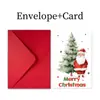Modelo Novo Transfronteiriço 1 Peça/Conjunto Conjunto de Envelopes para Cartão de Boas Festas Árvore de Natal Véspera de Natal Cartão com Mensagem de Bênção Manuscrita